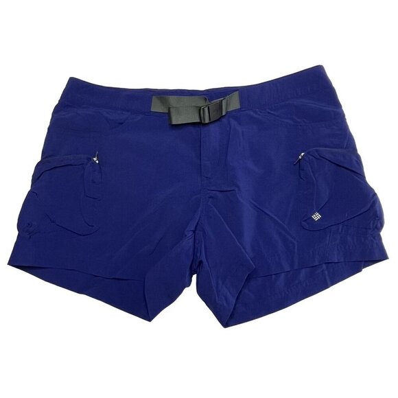 Columbia Lightweight Navy Blue‎ Supplex Nylon Shorts Size Medium - Picture 1 of 7